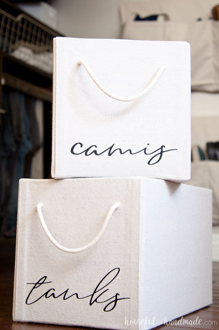 Drop Cloth Storage Boxes