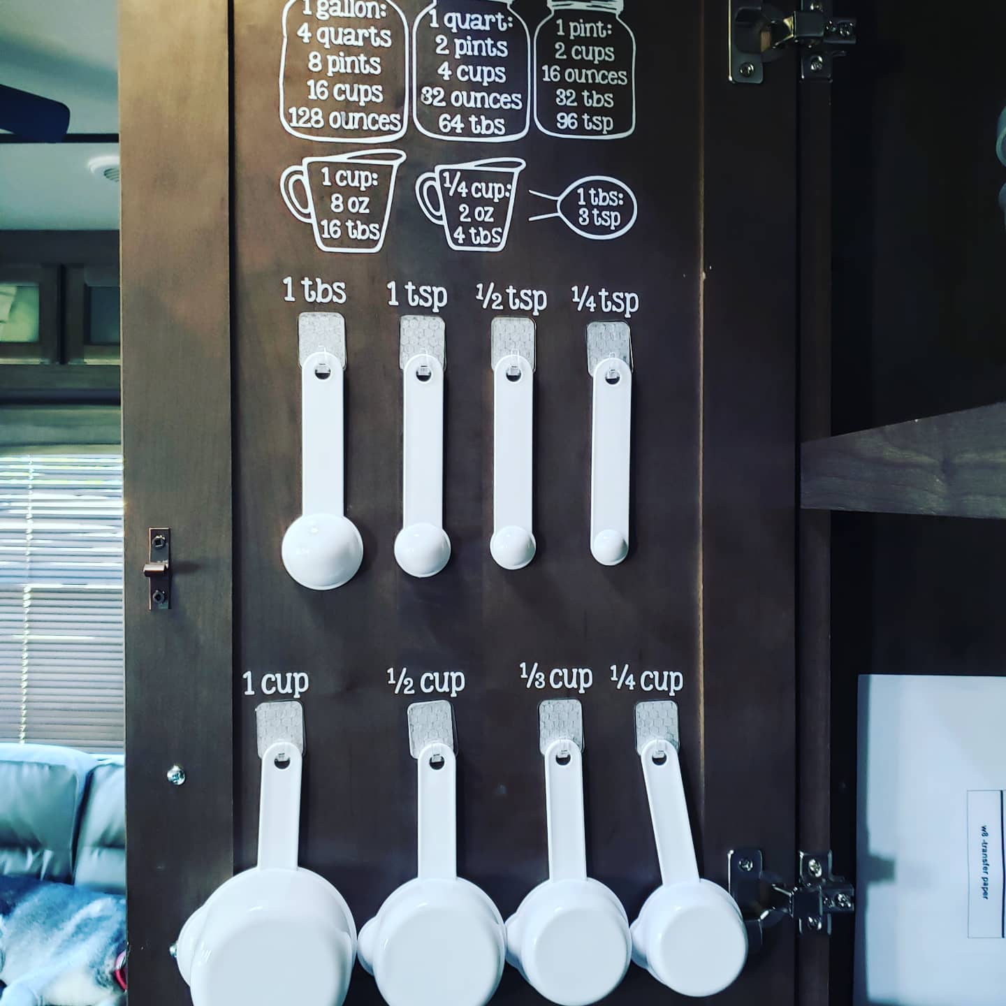 Hang Measuring Spoons Behind the Door
