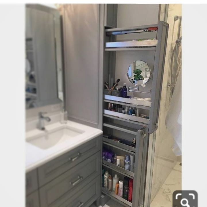 DIY Vertical Bathroom Storage