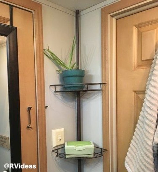  Corner Storage Using a Shower Caddy