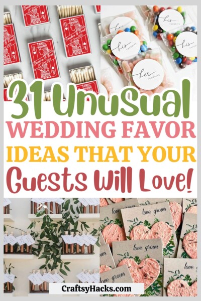 31 Unusual Wedding Favor Ideas - Craftsy Hacks
