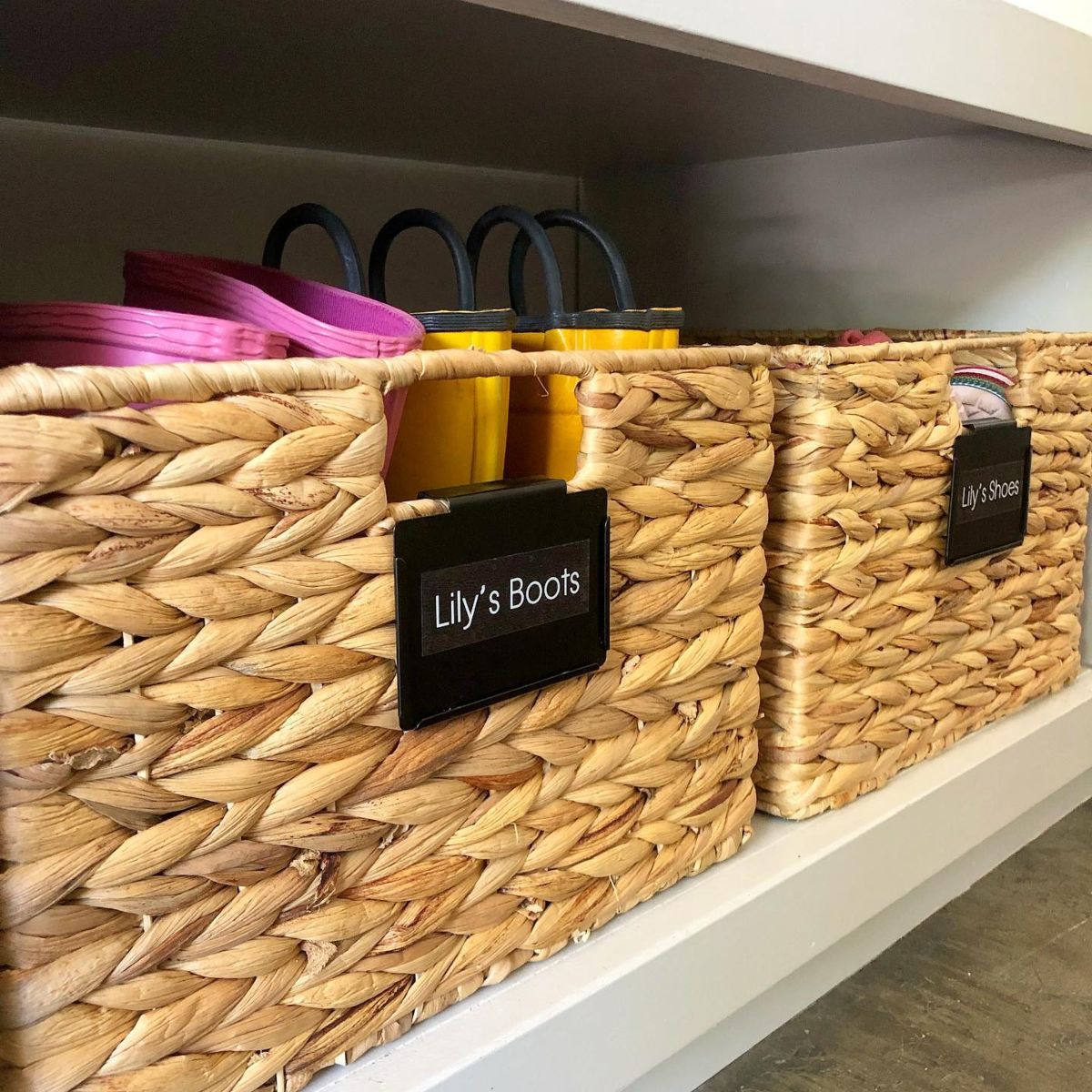 labeled baskets