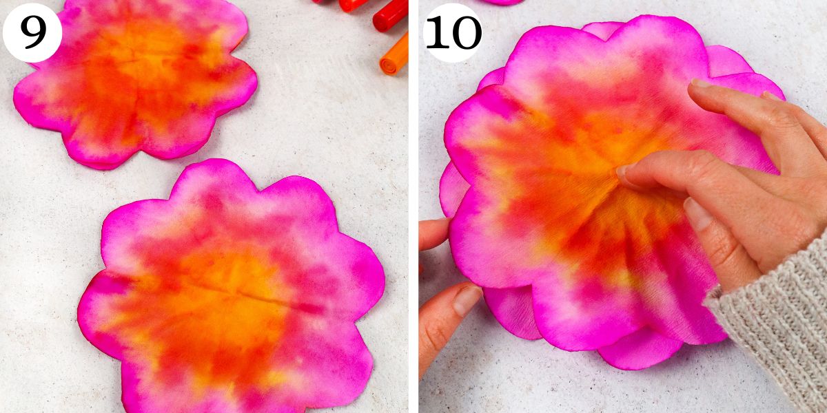 dry your Coffee Filter Flowers