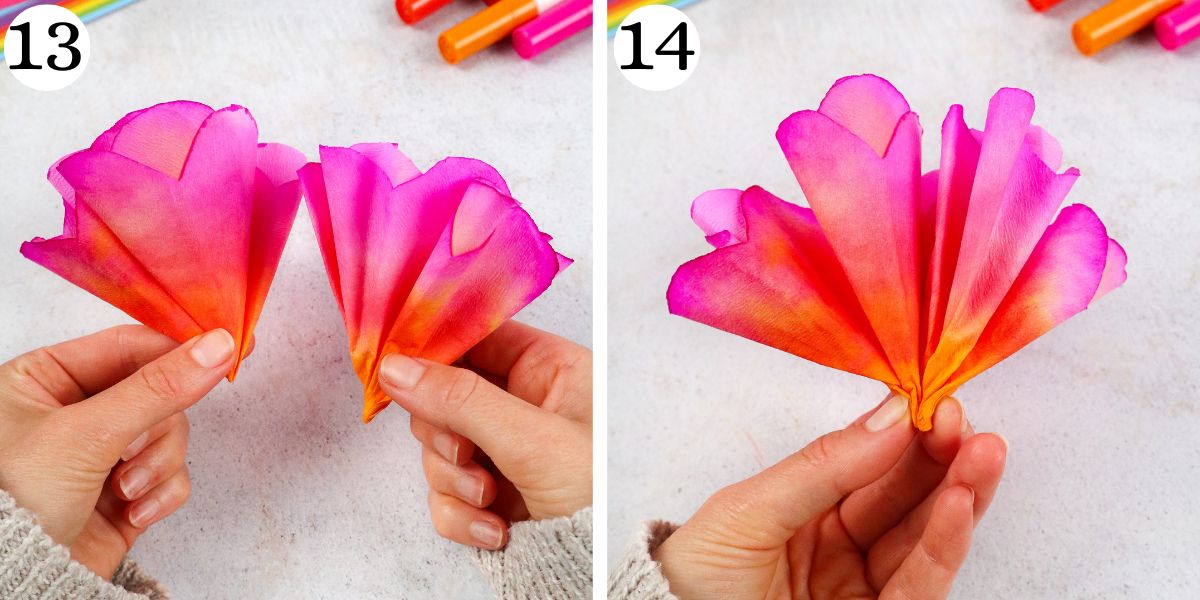 colorful Coffee Filter Flowers craft