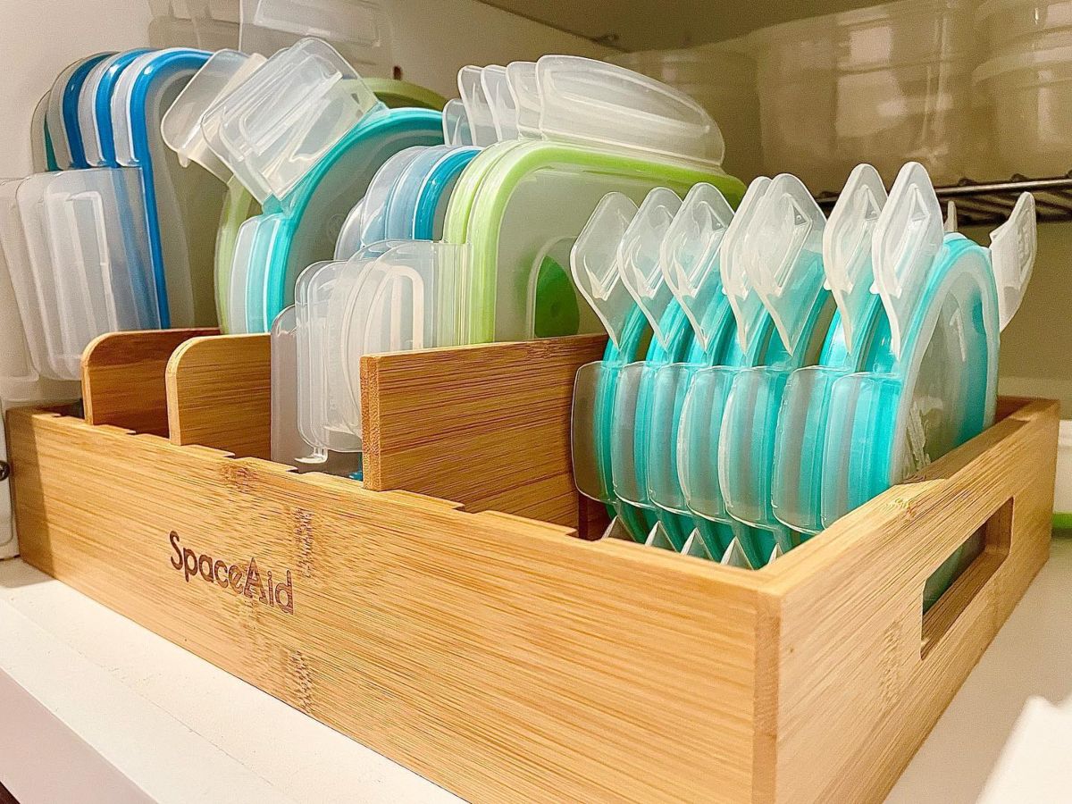 SpaceAid Bamboo Lid Organizer