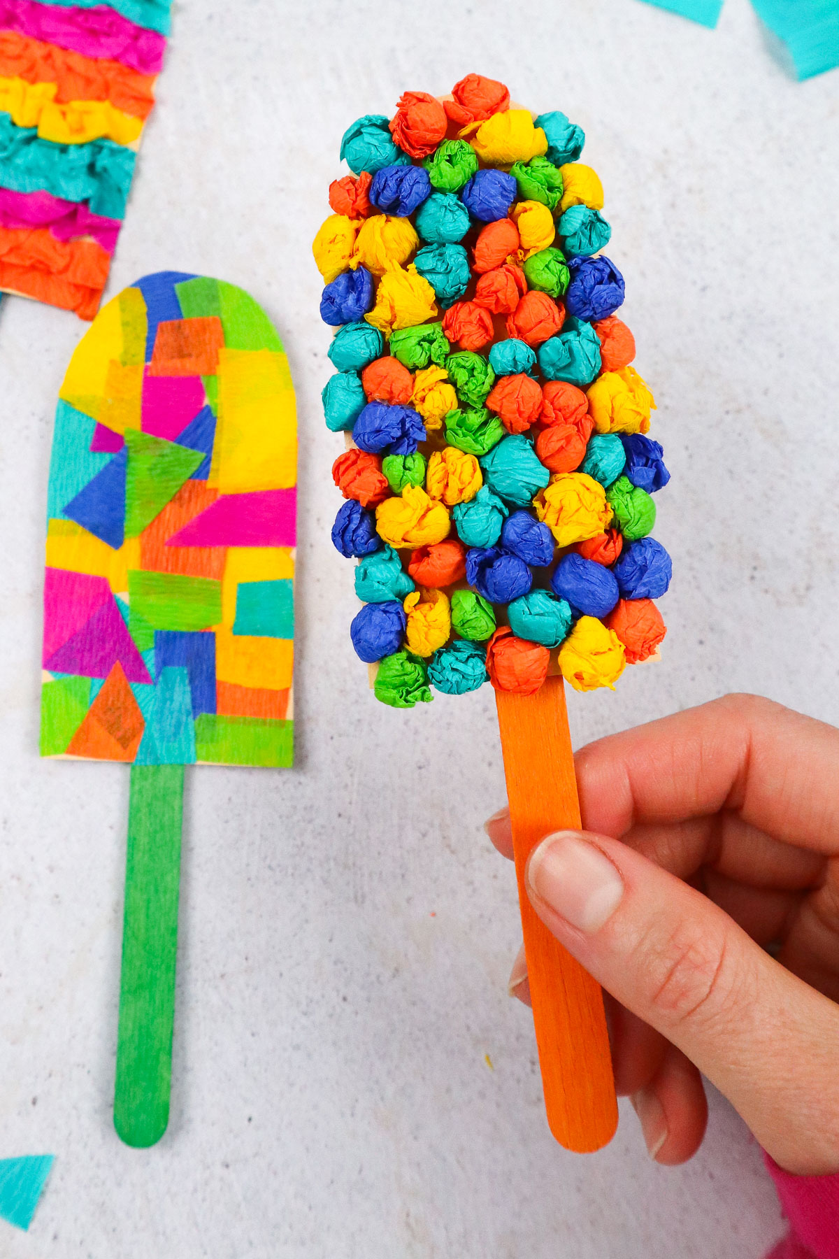 Popsicle Tissue Paper Craft