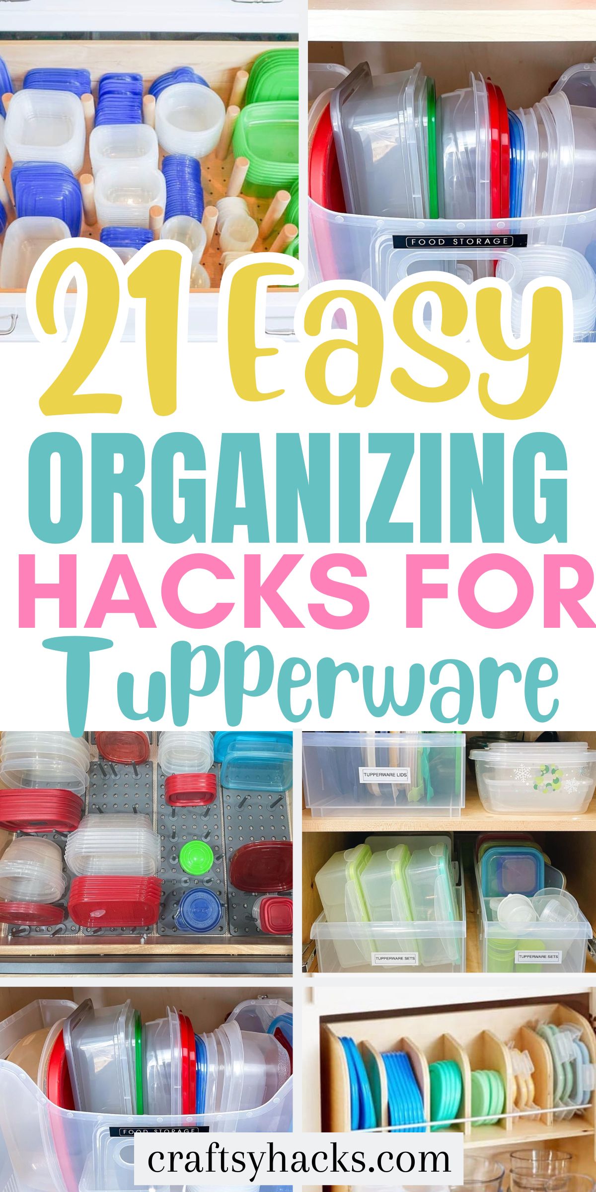 organizing ideas for tupperware
