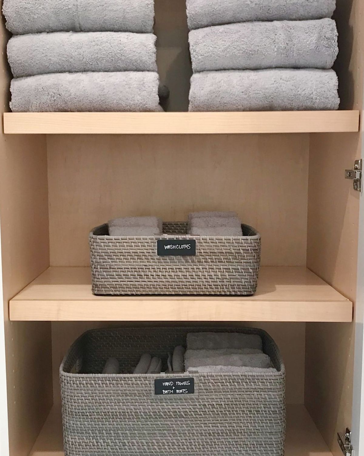 Labeled Towel Station