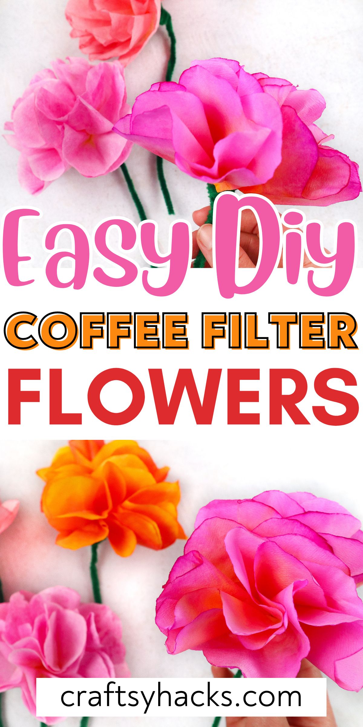 coffee filter flower craft