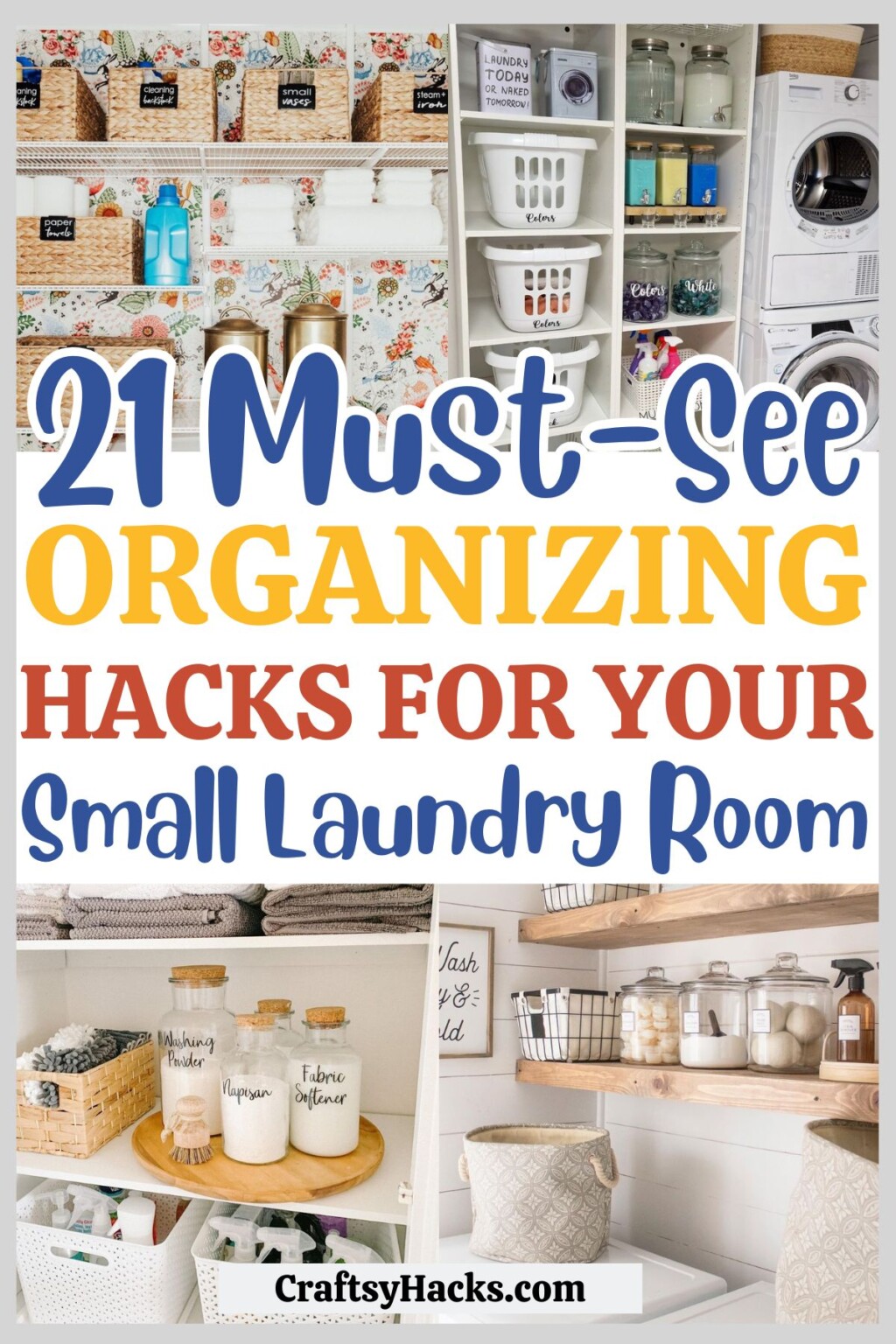 21 Genius Ways to Organize a Small Laundry Room - Craftsy Hacks