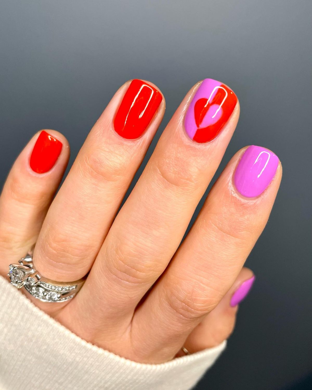valentines nails