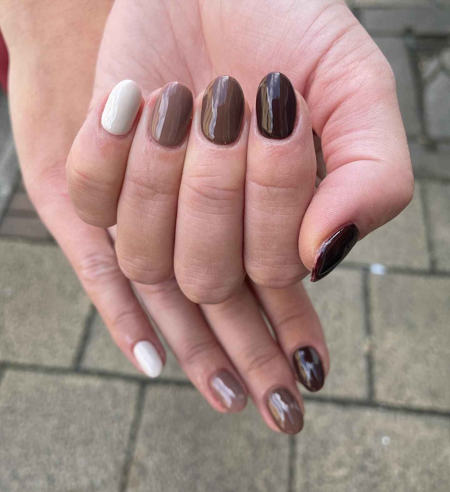 chocolate brown nails