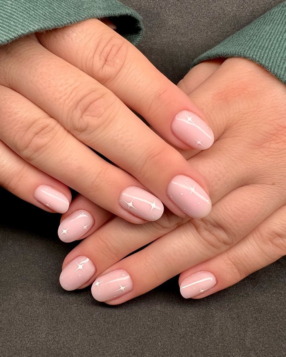 acrylic infill short nails