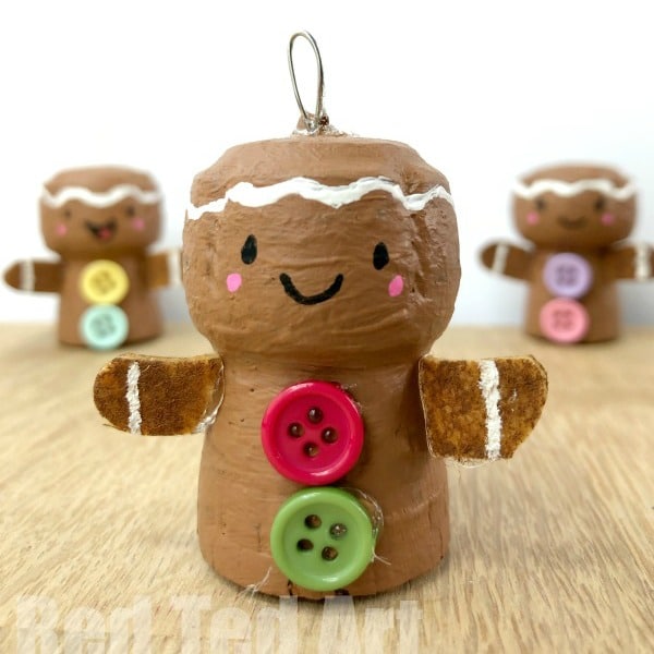 Cork Gingerbread Men Ornaments