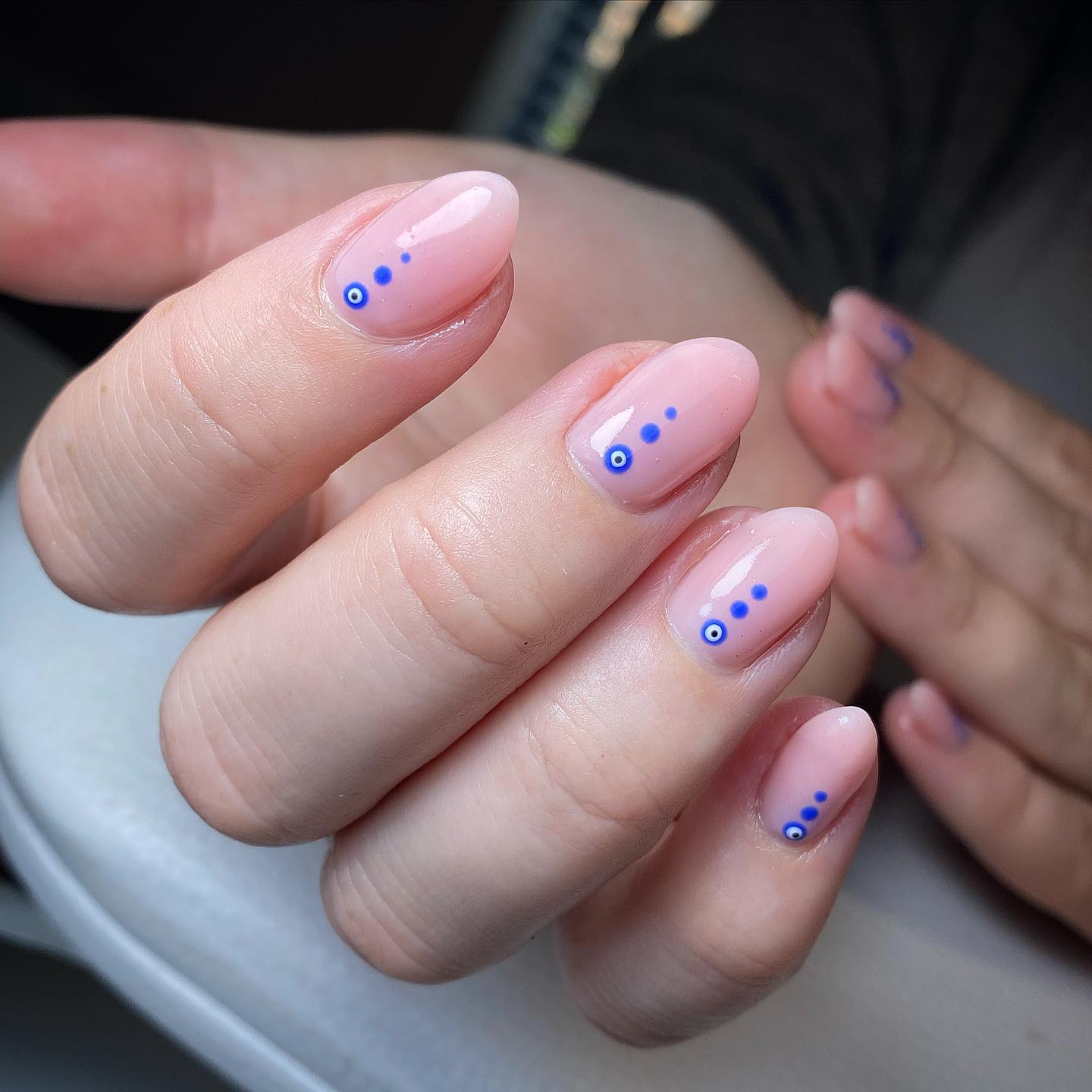 mini evil eye nails