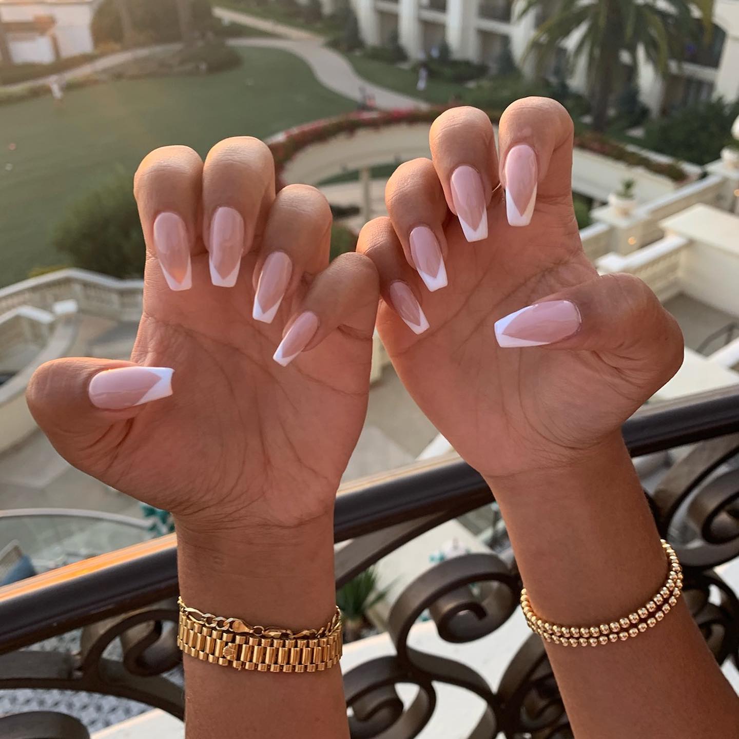 1. French Nails with a Twist