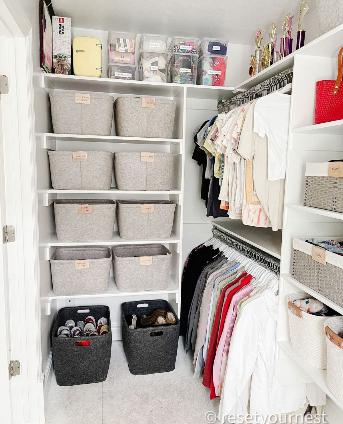 10. Labeled Fabric Bins