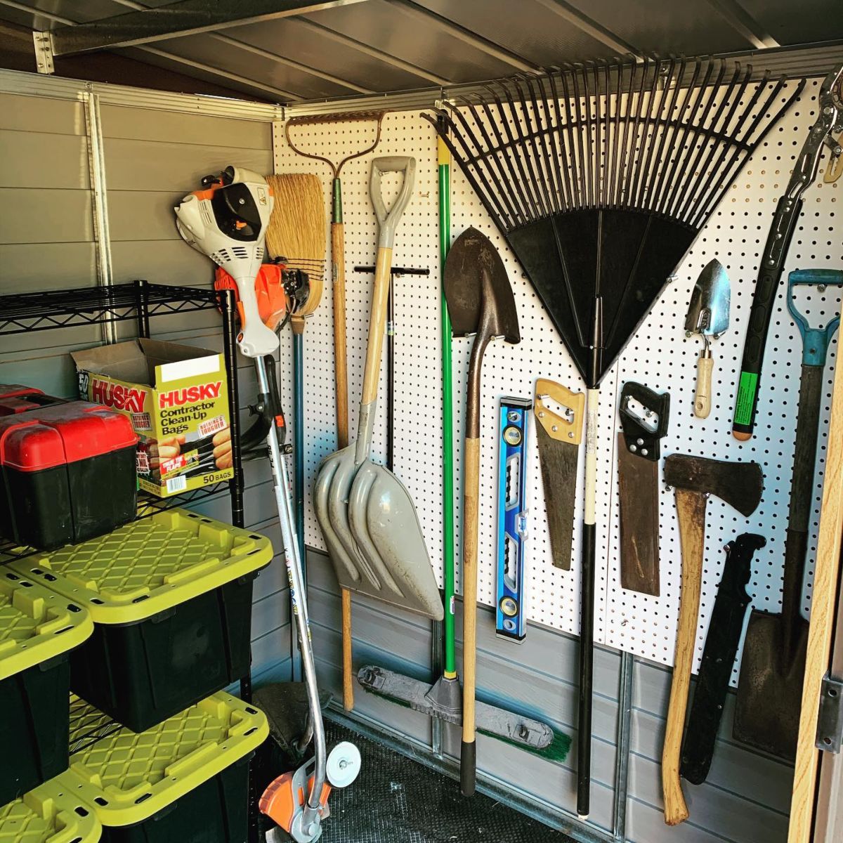 10. Pegboard Tool Storage