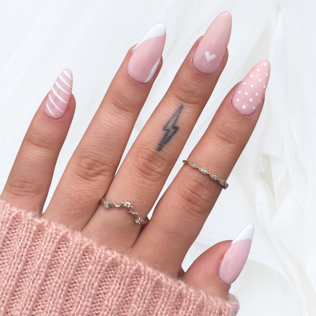 12. Pink and White
