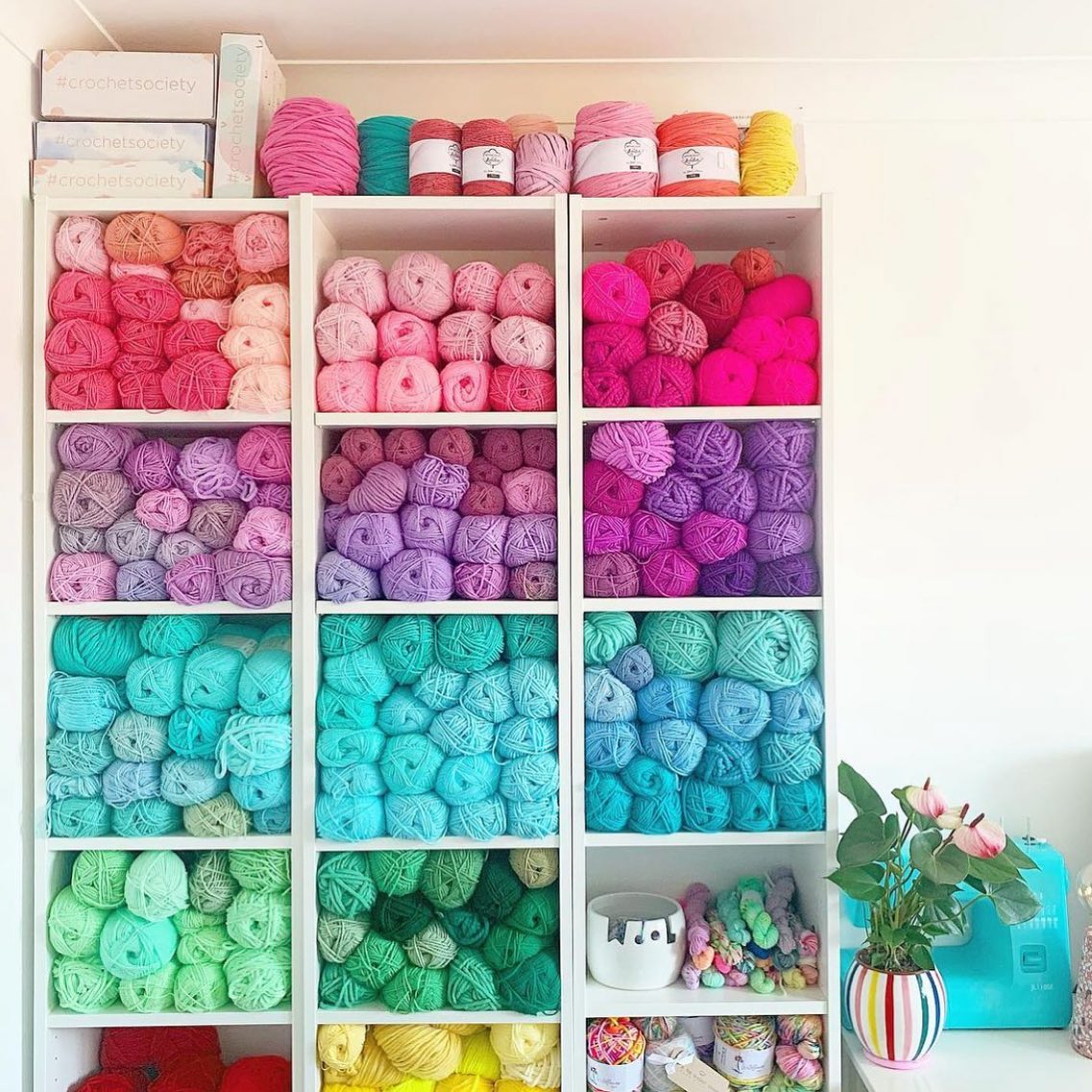 12. Yarn Cubbies