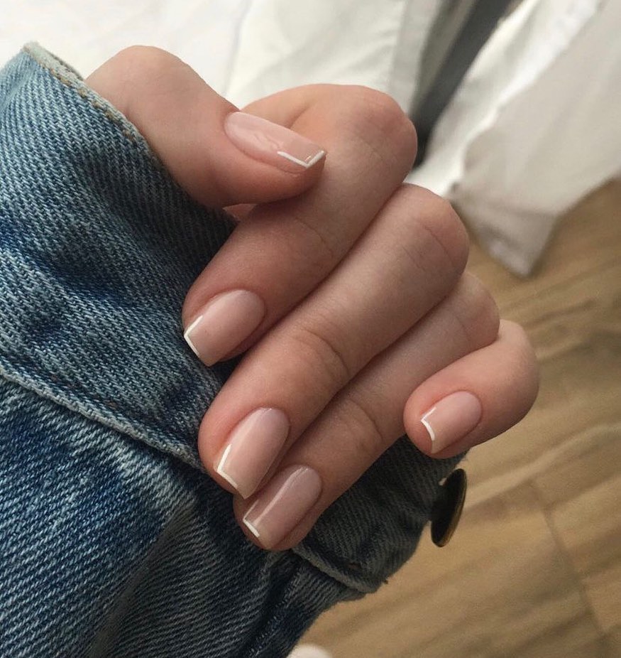 14. Minimalist French Manicure