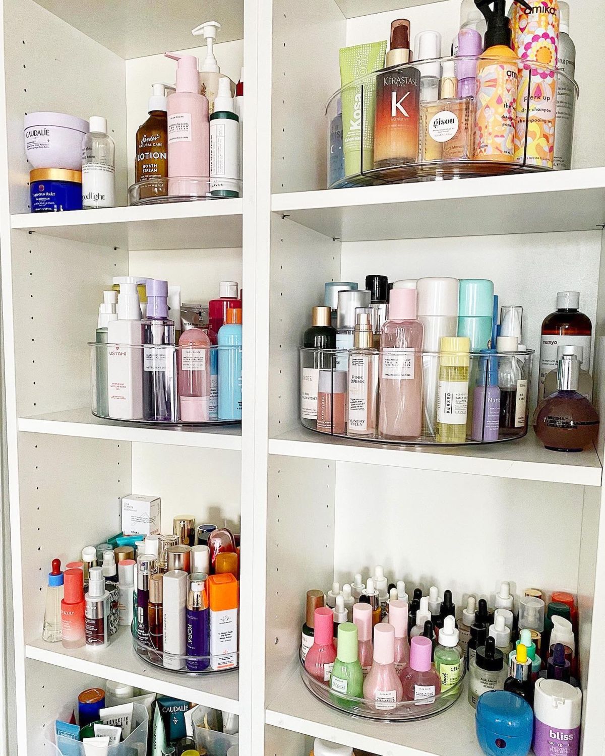 Lazy Susan Skincare Shelf