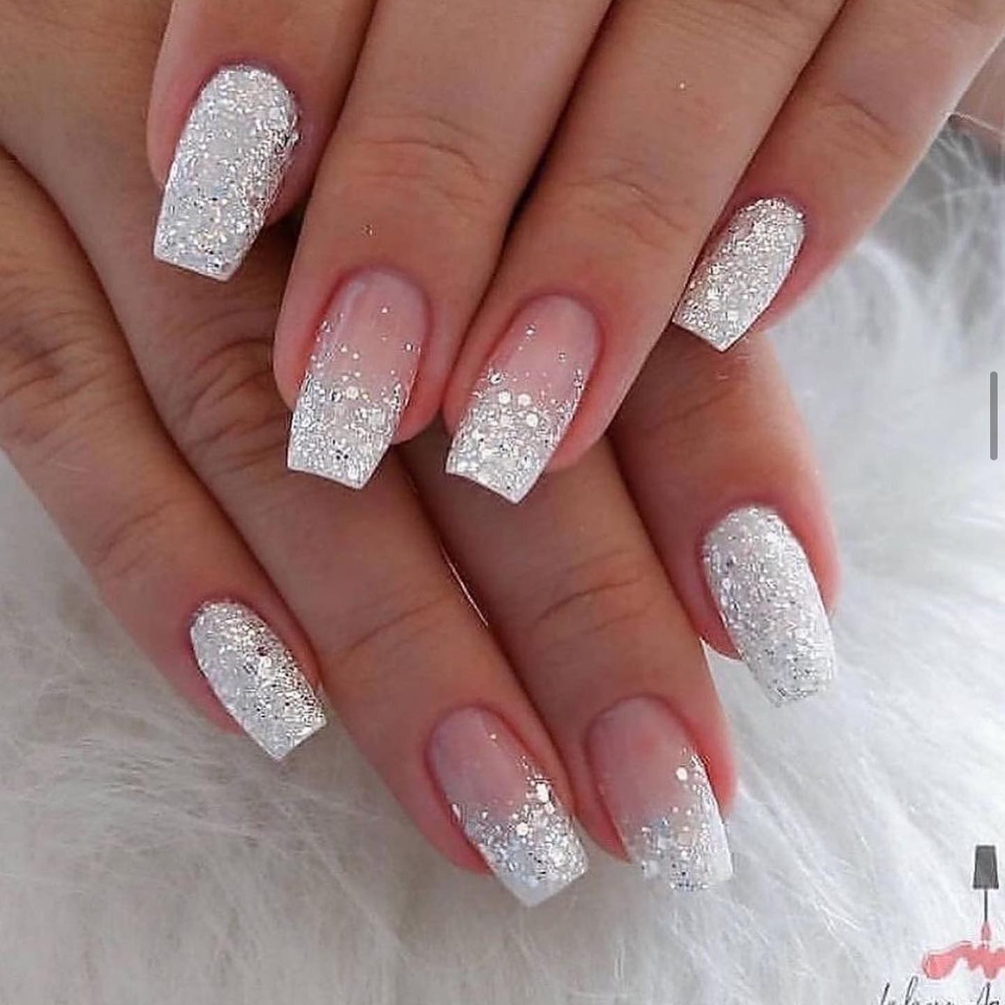 sparkly silver
