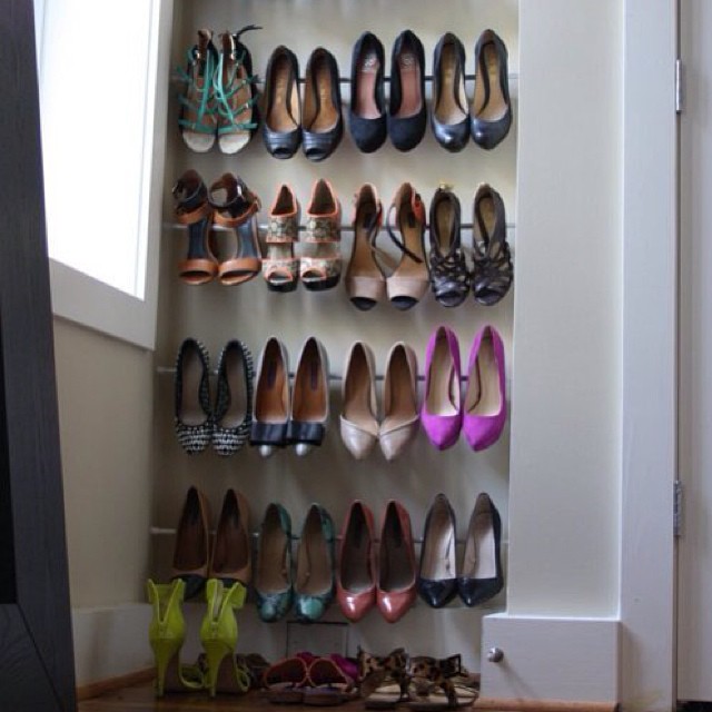 18. Hanging Shoe Rails