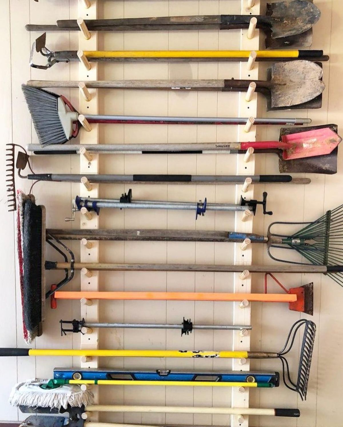 19. Horizontal Tool Storage Racks