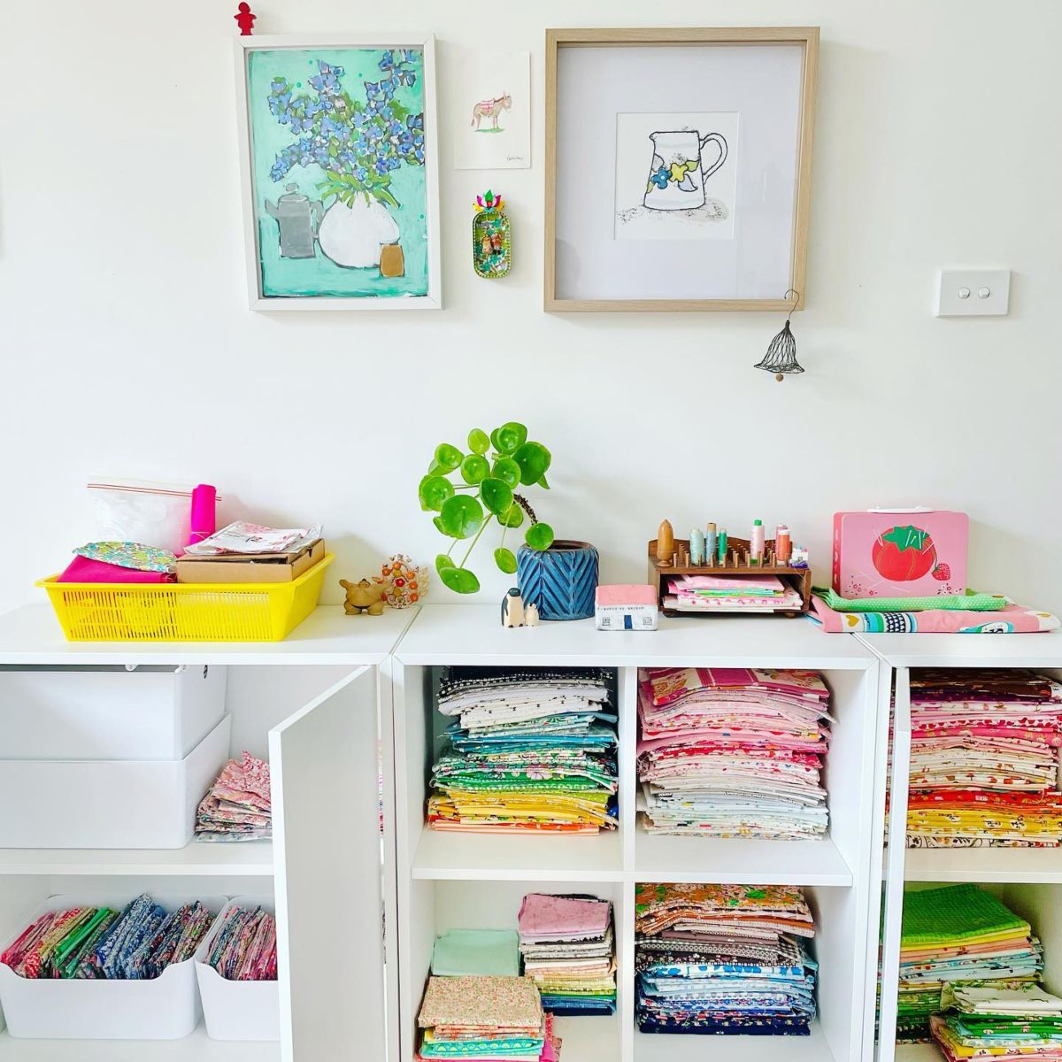 21. Fabric Shelves