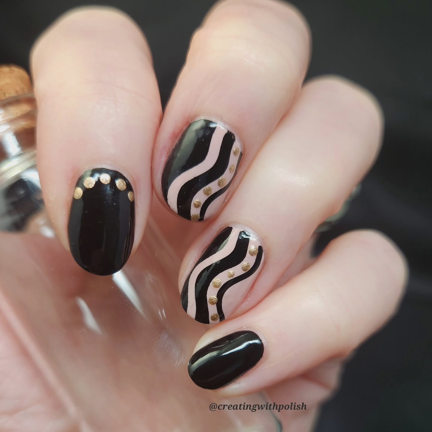 21. Funky Black Nails