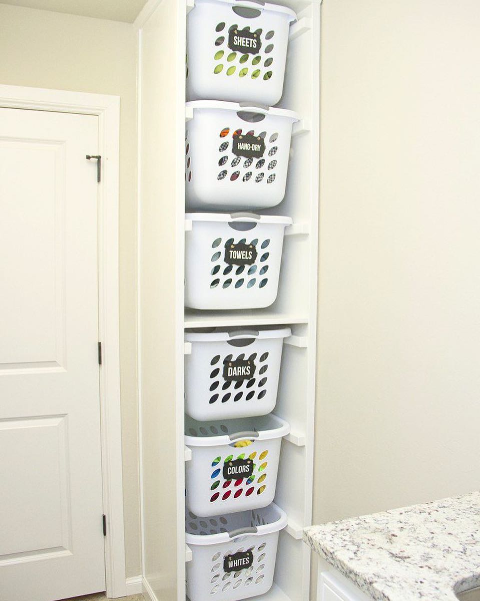 21. Laundry Room Slotted Bins