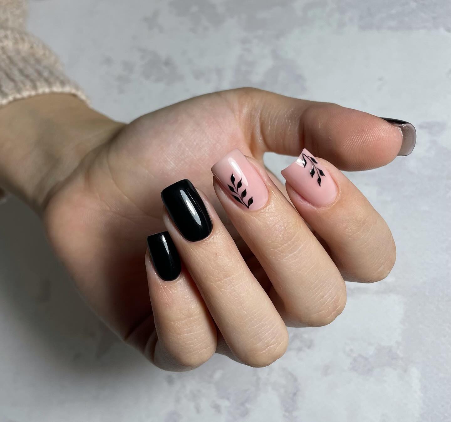 22. Soft Pink and Bold Black