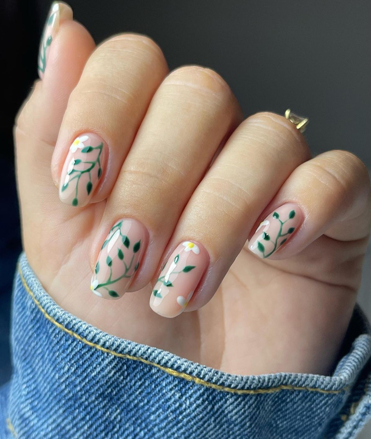 Freehand Floral nails