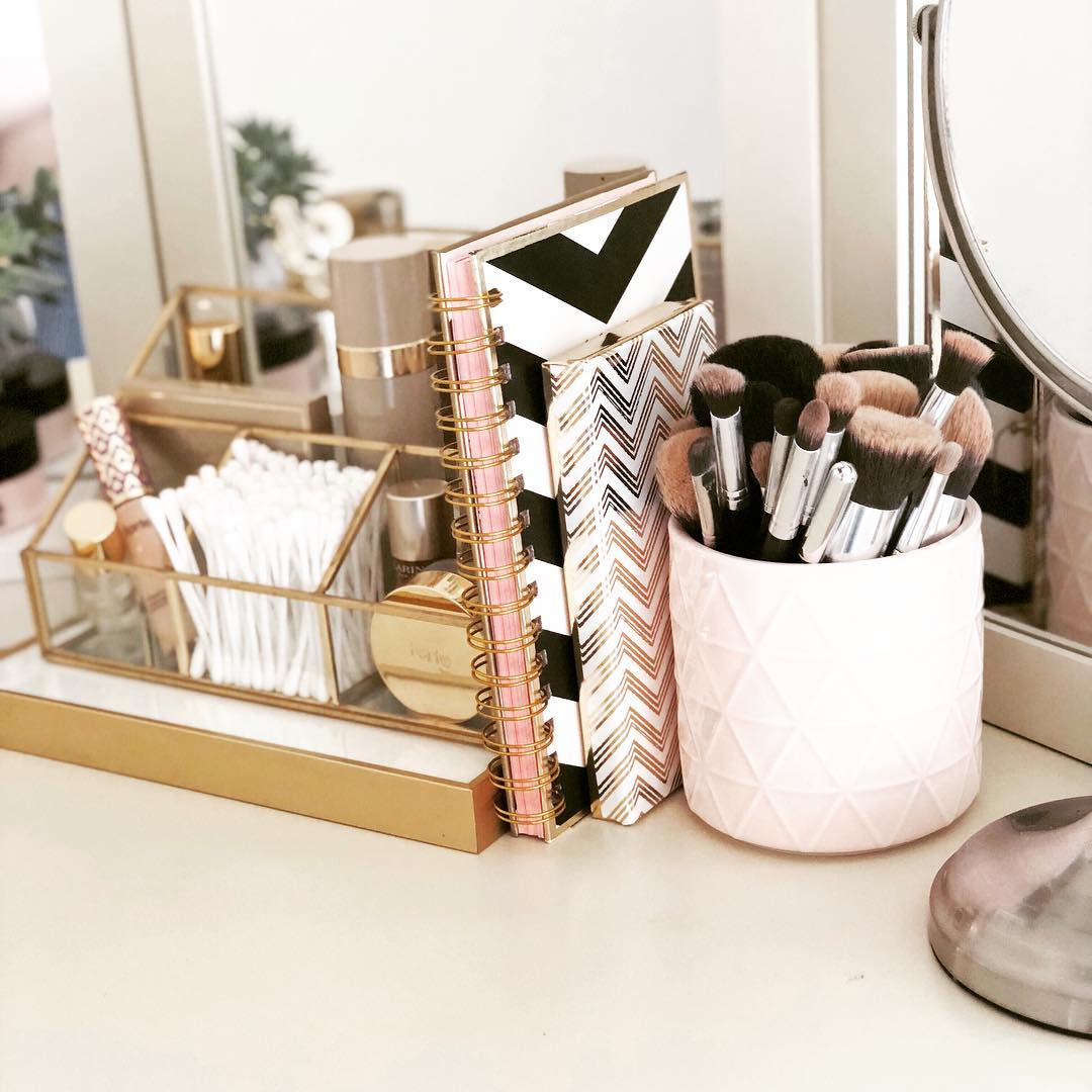 Glass Organizer with Accents