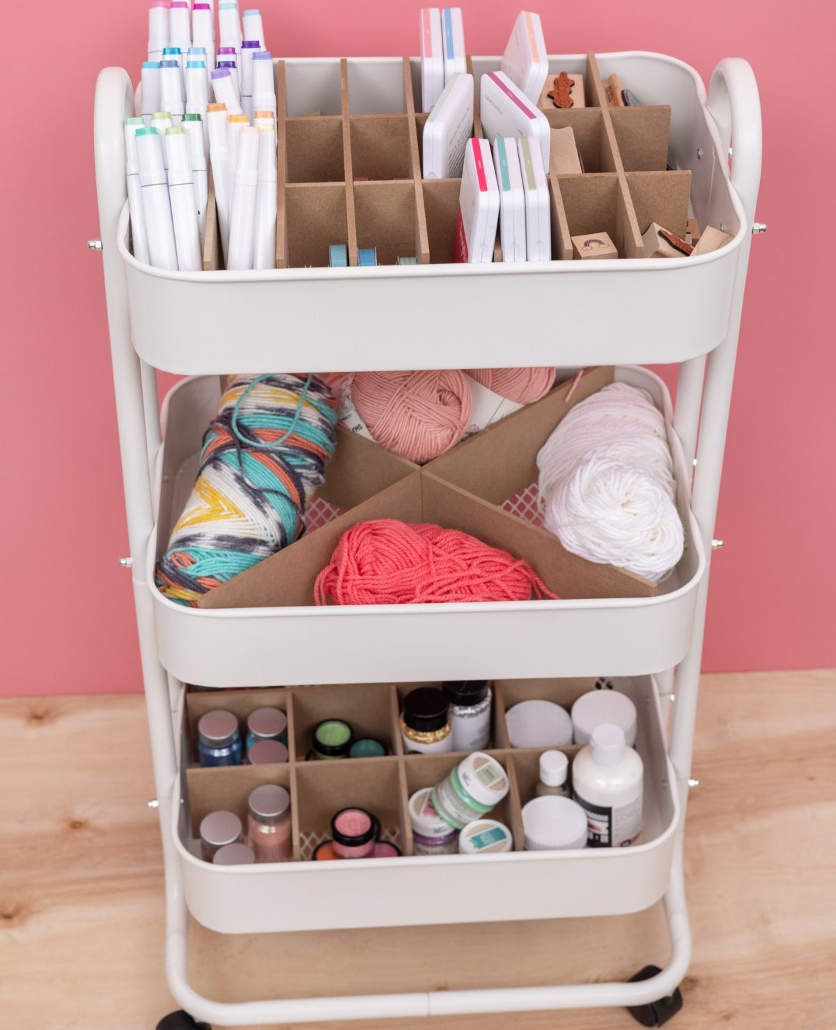 5. Craft Cart with Cubbies