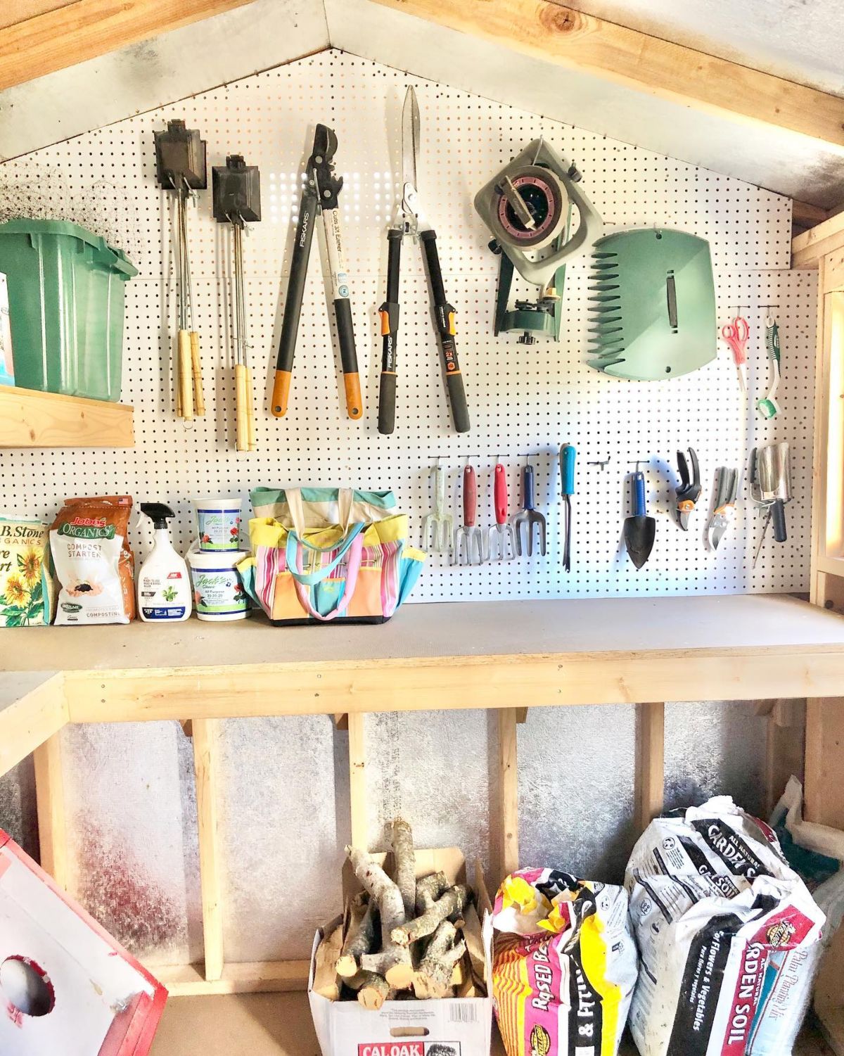 6. Peg Board Organizer