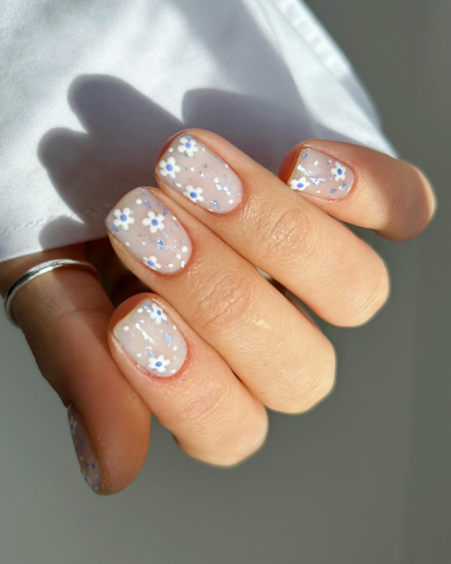 Blue and White Florals