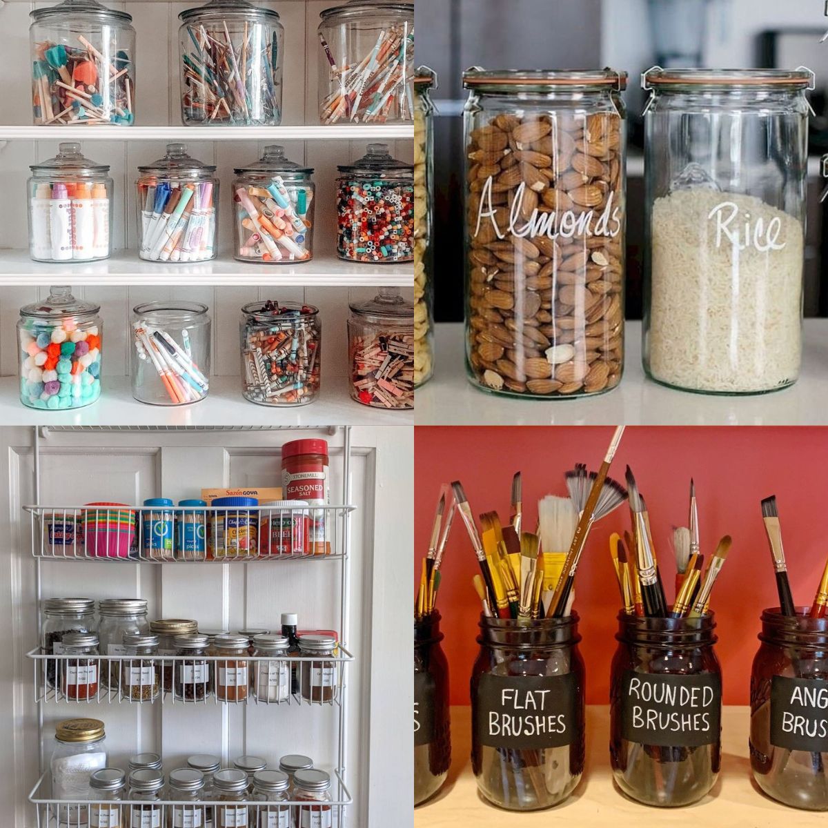 17 Clever Ways to Organize with Ordinary Jars - Craftsy Hacks