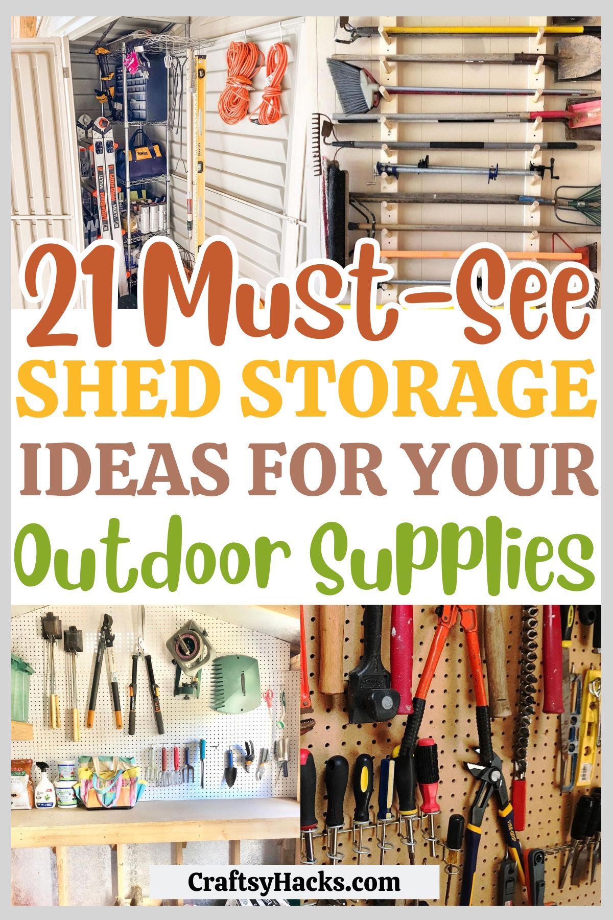 ideas for shed storage