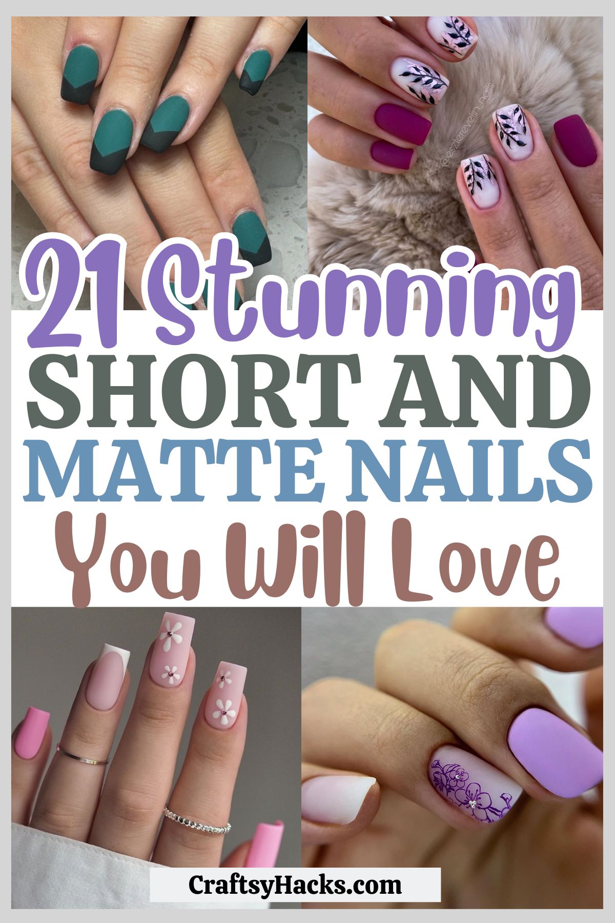Short Matte Nail Design Ideas