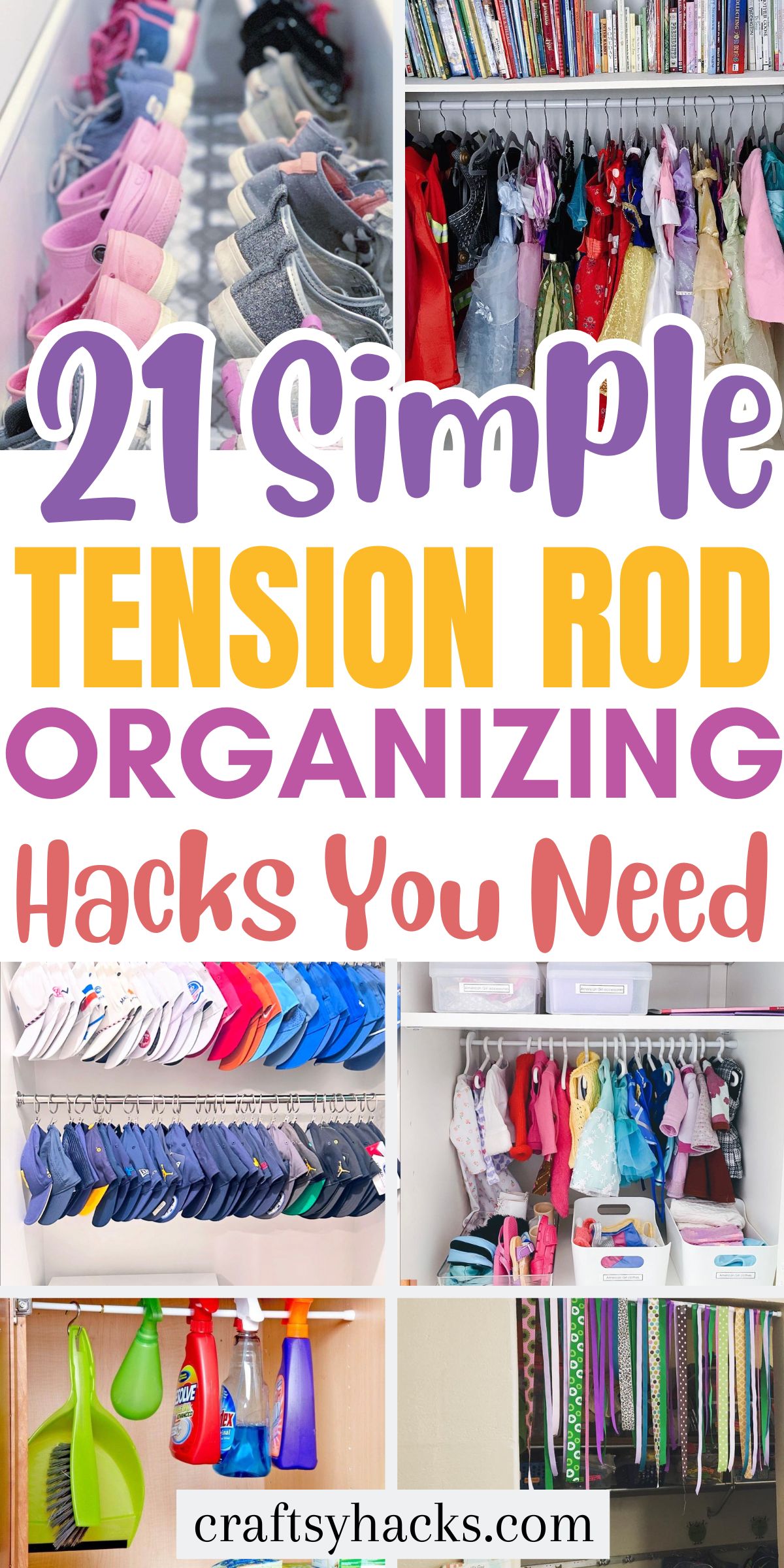 Tension Rod Organizing Hacks