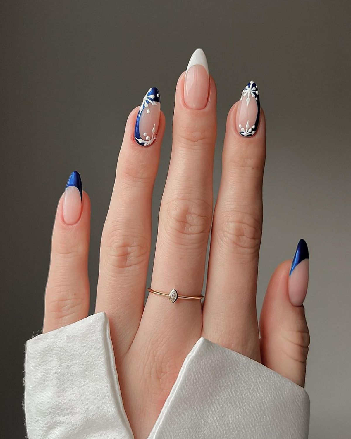 25. Winter French Tips