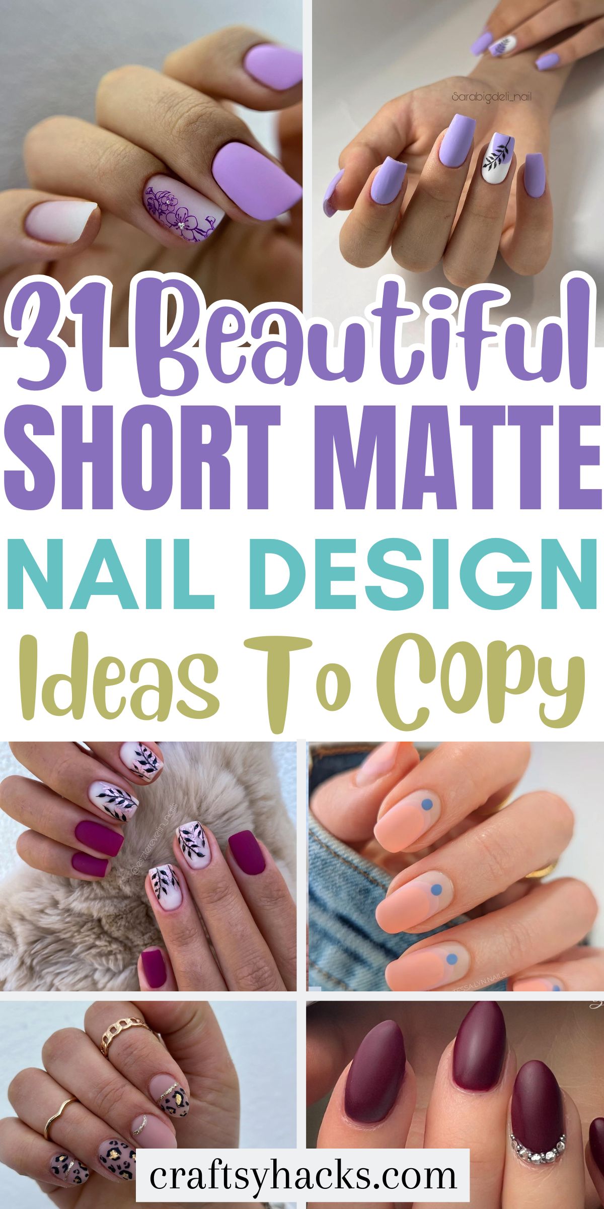Short Matte Nail art ideas