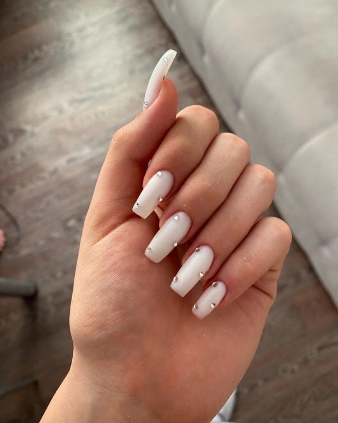 31. Elegant White Nails