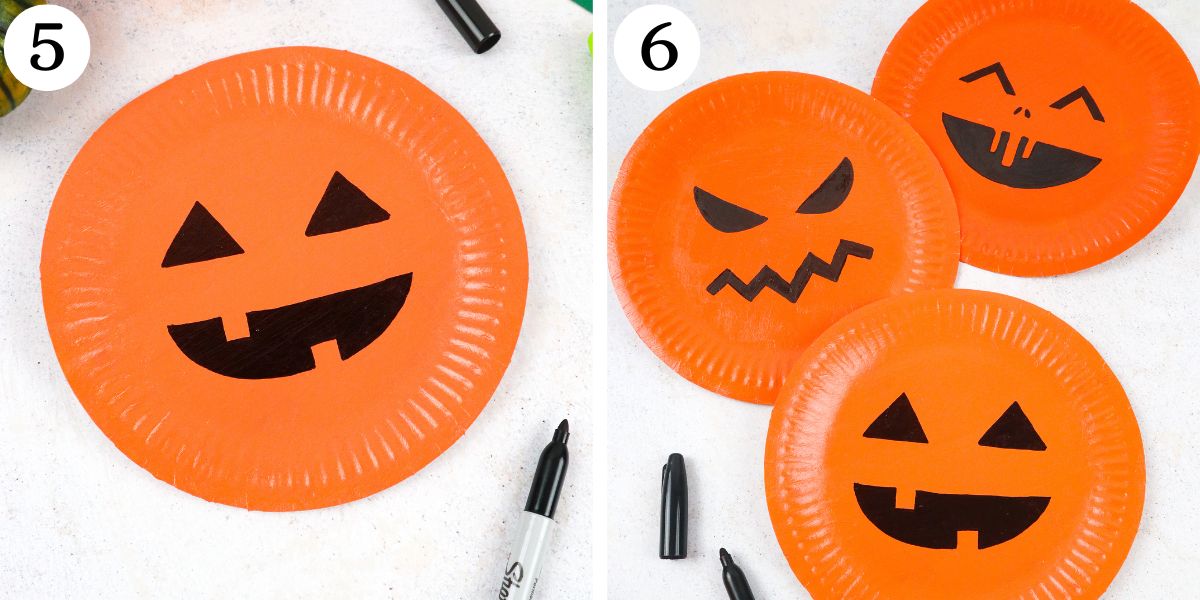 Paper Plate Pumpkin Instructions 5-6