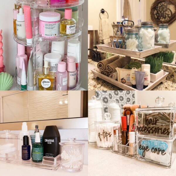 bathroom countertop organizing