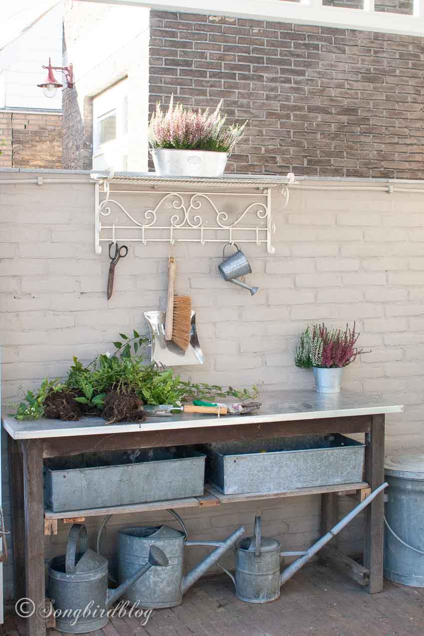 10. Upcycled DIY Potting Bench