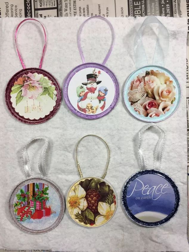 11. Paint Can Lid Ornaments