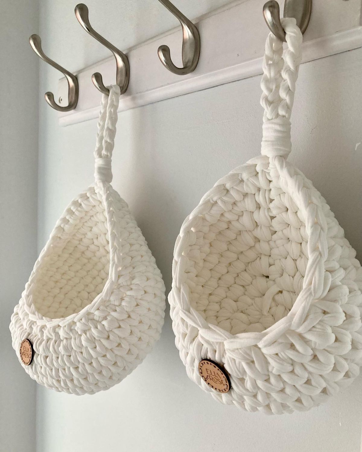 12. Woven Hanging Storage Baskets